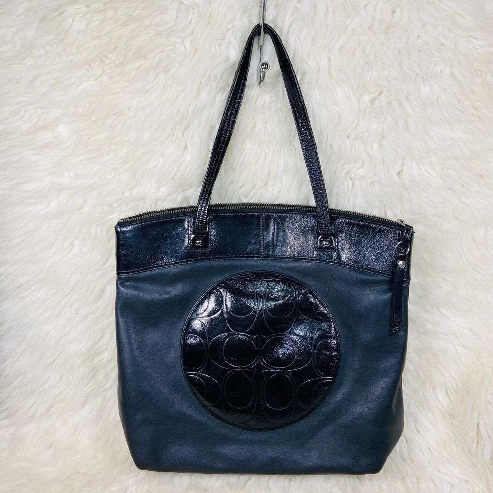 Coach Laura Signature Embossed Leather Tote Bag - Picture 2 of 11